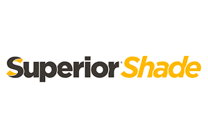 Superior Shade logo in black and yellow