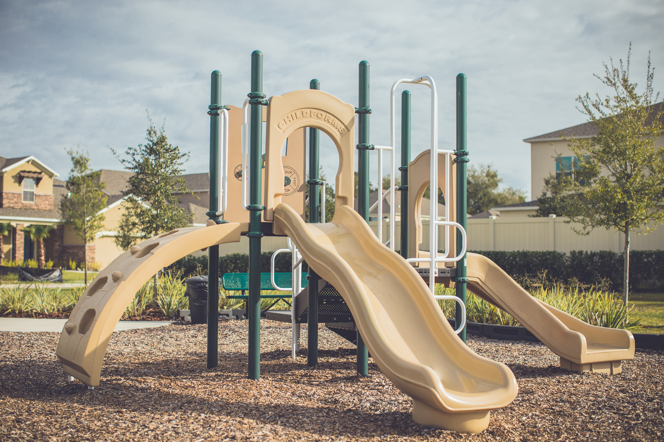 Outdoor playground in residential area