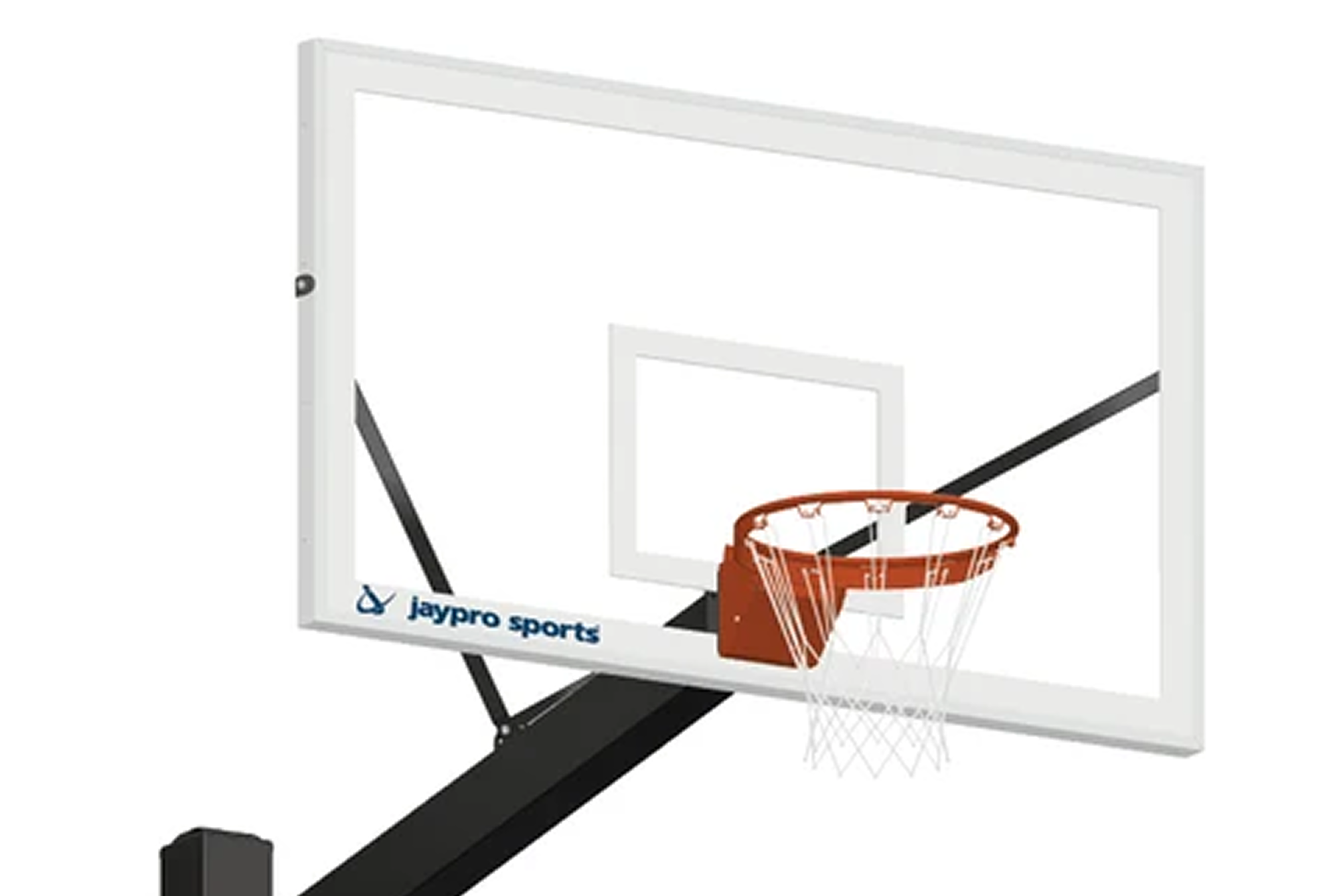 Outdoor basketball hoop and net